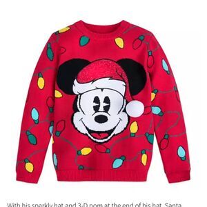 Disney Store Mickey Mouse Holiday Cheer Men's Sweater for Christmas